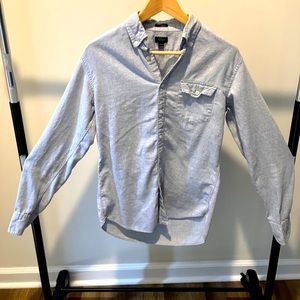 J. Crew Men’s Grey Small (Slim) Long Sleeve Collared Shirt.